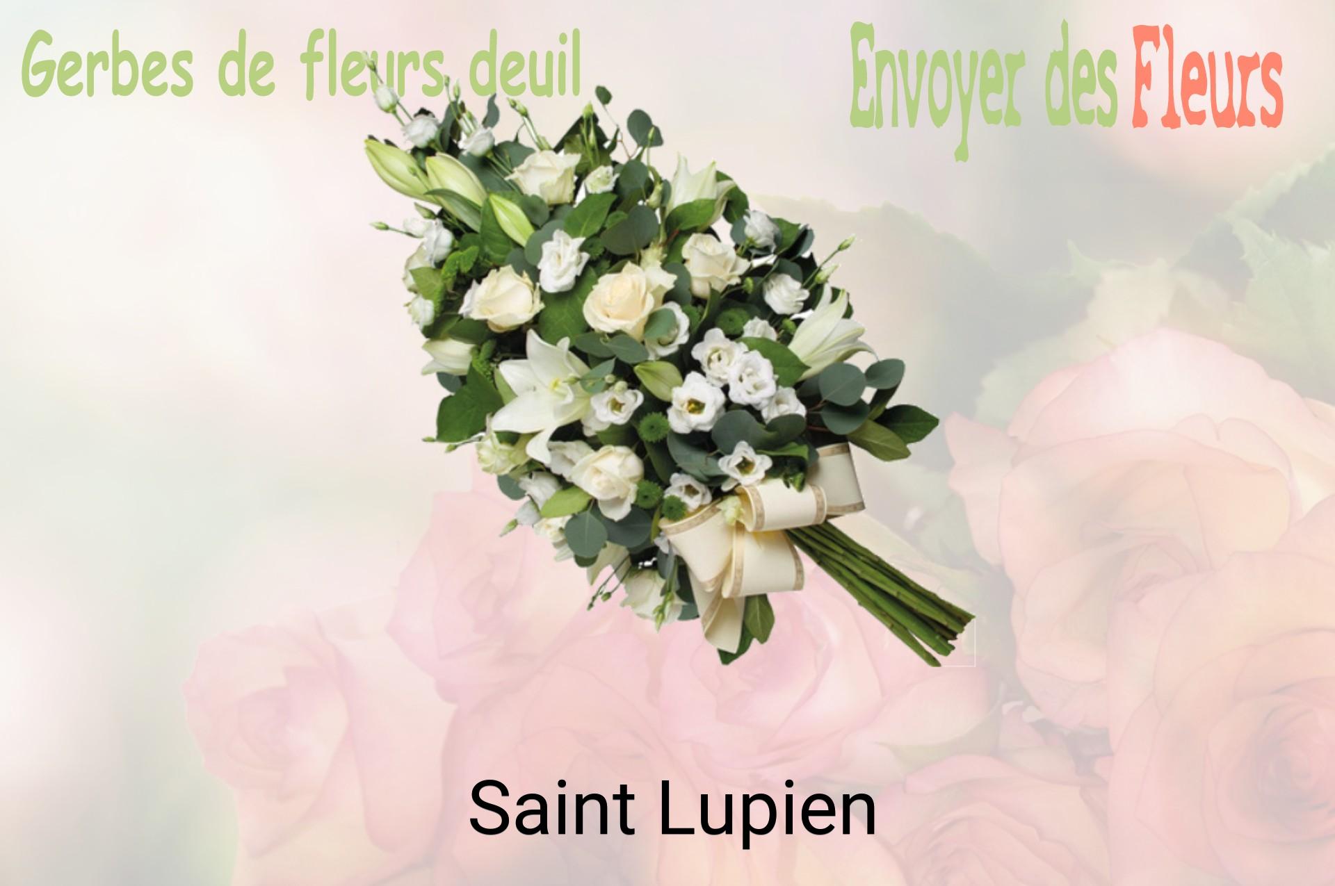 Gerbe de fleurs de deuil livrée à Saint-Lupien